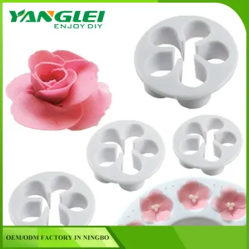Rose Shape Cake Sugarcraft Cookies Plunger Cutter Mold