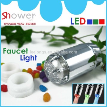 Leelongs ABS Chromed Small Kitchen Faucet Head Multi-color LED Faucet Spray For Home Use
