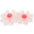 Cabochon en résine en forme de fleur rose transparent Major Mini mignon cabochon en résine pour vêtements de filles accessoires de cheveux perles breloques