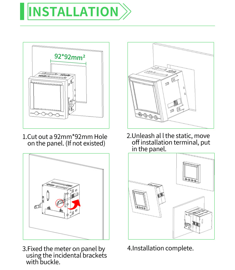 3 phase power quality analyse meter