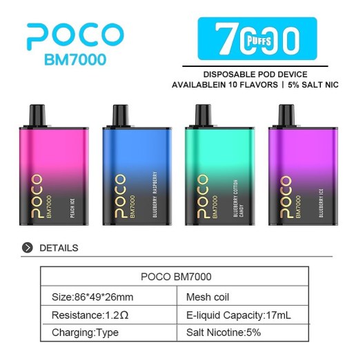 poco bm 7000 Puffs Disposable Vape