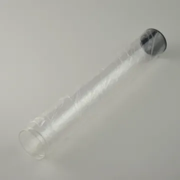 clear plastic pvc tube packaging with 6.9cm diameter packed for tennis
