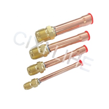 Vannes de service d'accès en cuivre de haute qualité pour les systèmes de réfrigération dans différentes tailles: 1/4 "," 3/8 "," 1/2 "," 5/8