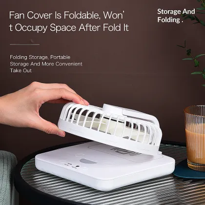 Smart Multifunctional Table Fan Lamp with Wireless Charging