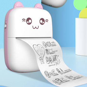 MINI CAT Portable Thermal Printer: 58mm Wireless BT Photo and Label Printer for Android and iOS