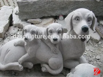 Garden granite dog sculpture
