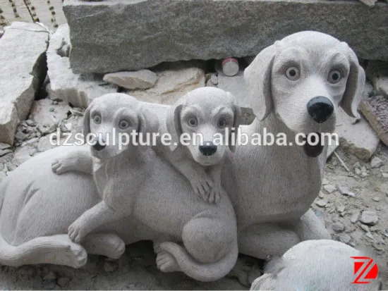Garden granite dog sculpture