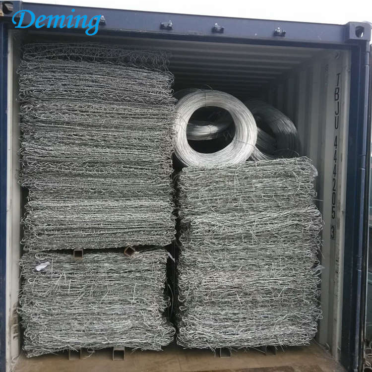 Galvanized Woven Hexagonal Iron Basket Gabion Fence