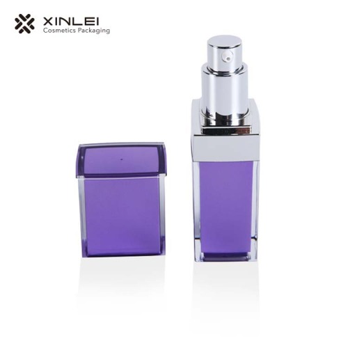 Square shape double wall plastic lotion bottle