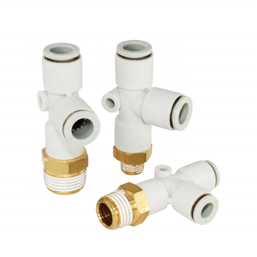 Collezione di raccordi pneumatici SMC: connettori di tipo t thread esterno BSPT (KQ2Y04, KQ2Y06, KQ2Y08, KQ2Y10, KQ2Y12)