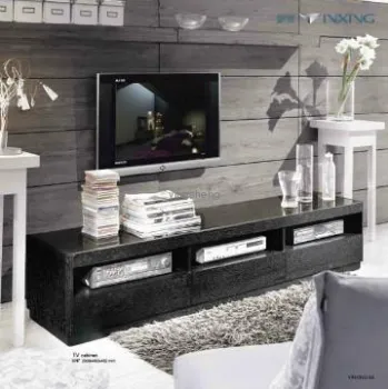 Black Oak Veneer TV Cabinet  376