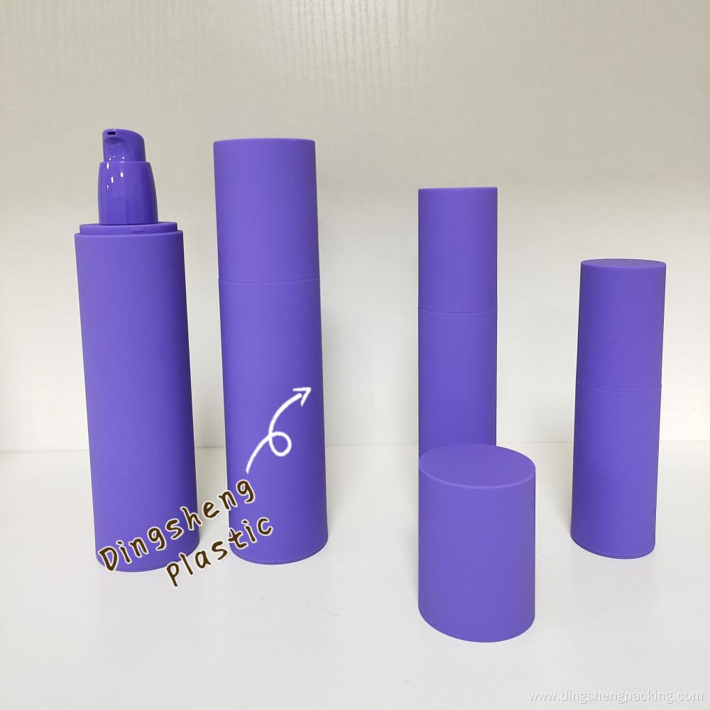 Empty cosmetic packaging airless spray pump bottle 30ml acrylic gold airless plastic bottle for skin care