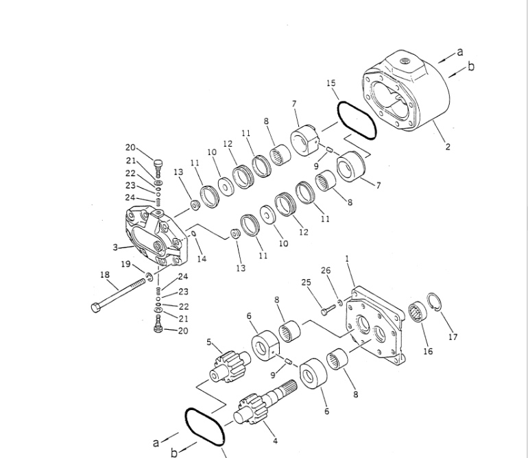 07432-68100 Oil Motor Assy Suitable GD200A-1 Spare Parts