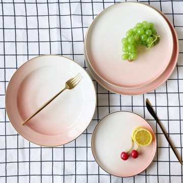 Hot selling factory price christmas ceramic dessert dinner plate for wedding and restaurant