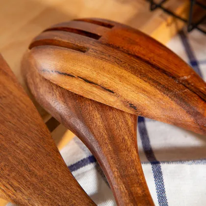 Teak Wooden Kitchen Utensil Set - Reusable Household Cozinh Chin Juego De Utensilios De Cocina Utensils