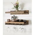 Wall Mounted Solid Wood Wine Rack