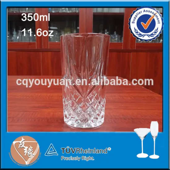 Food grade soda lime glass drinking glasses 350ml