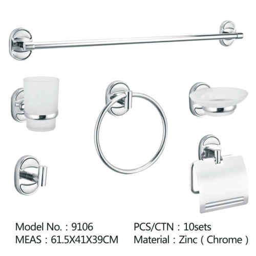 Aluminum Chrome Bathroom Accessories Sanitary Hardware Set