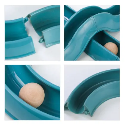 Sustainable Cat Ring and Tower of Tracks Interactive Toy Set - 3 Pcs