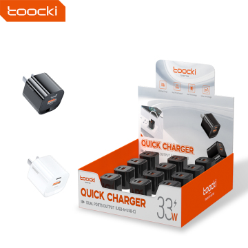 Toocki 33W USB Multi Charger Mini Gan A+C Gan Charger QC3.0+PD3.0 Dual USB Ports Cargador Tipo C Quick Charger For Xiaomi" 

However, for better SEO and readability, you might consider shortening it:

"Toocki 33W USB Multi Charger - QC3.0+PD3.0 Dual USB-C