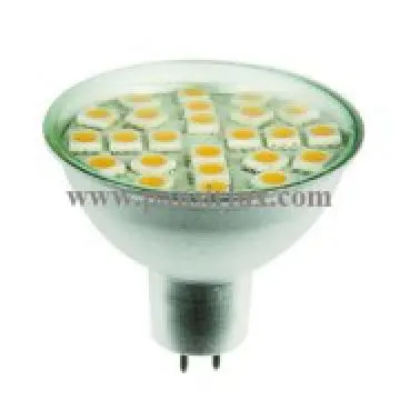 Aluminum Body with cover 3w 24pcs 24SMD 5050 MR16 LED Spotlights light