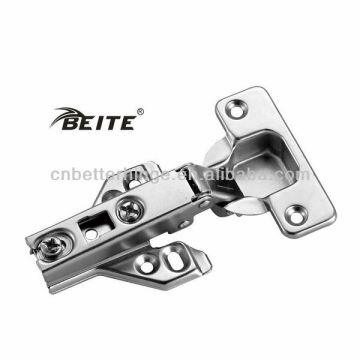 Touch open hinge with butterfly mount plate for kitchen cabinet door