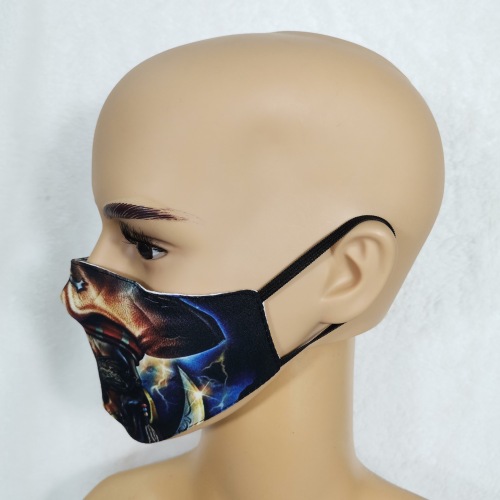 Ready to ship china factory personalized face shield Pirates of the Caribbean polyester face guard veil