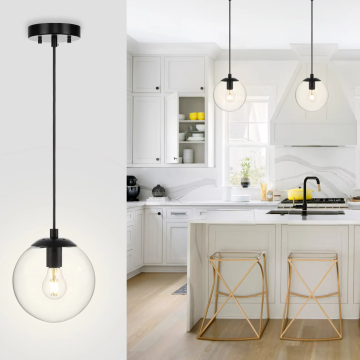 2025 American Industrial Black LED Pendant Lamp
