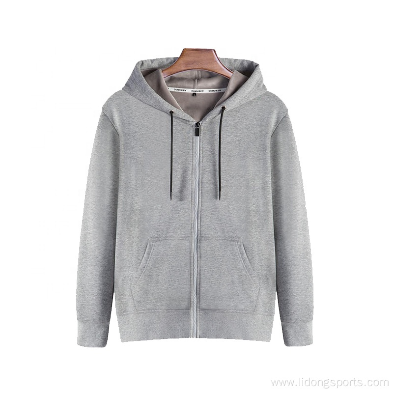 Wholesale Plain Zipper Hoodie Unisex Zip Up Hoodie