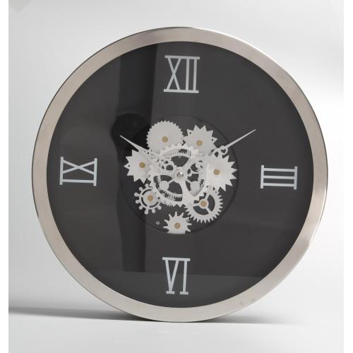 Metal Flower Gear Wall Clock