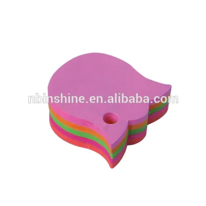 Paper memo cube with pen hole , fancy heart design memo pad cube