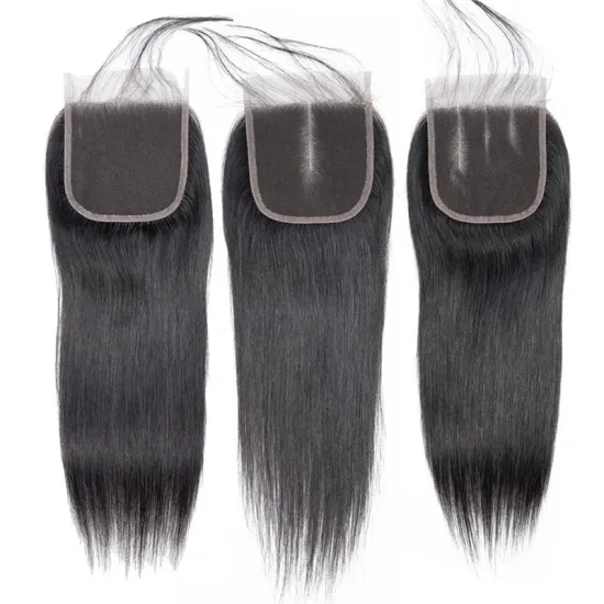 Wholesale price Virgin grade 10a 4*4 lace closure wig vendors extension packaging bags hunan hair brazilian bundles