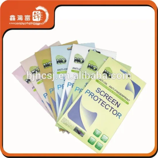 printing custom paper phone protector packaging
