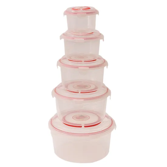 5 PCS Clear Color Plastic Food Warmer Container