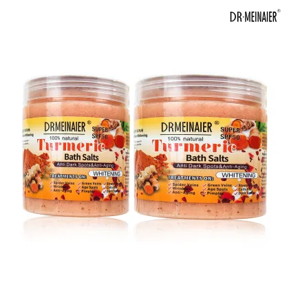 Wholesale Organic Turmeric Foaming Bath Salt Exfoliator for Skincare