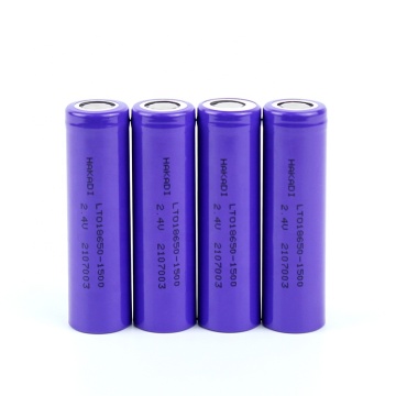 LTO 18650 2,4 V 1500mAh wiederaufladbare Lithium -Titanat -Batterie 5C -Entladung - Auf Lager für EV &amp; Solarenergiespeicher