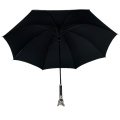 Paraguas recto de mango largo premium con cabeza de metal