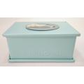 Blue Wedding Tin Box with lid