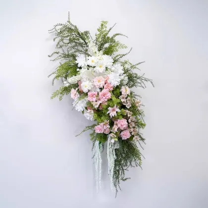 Mori Style Artificial Green Plant Column for Wedding Hanging Decoration