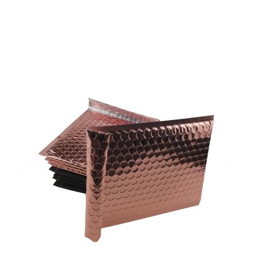 Logística Shiny Black Rose Gold Metallic Bubble Mailers