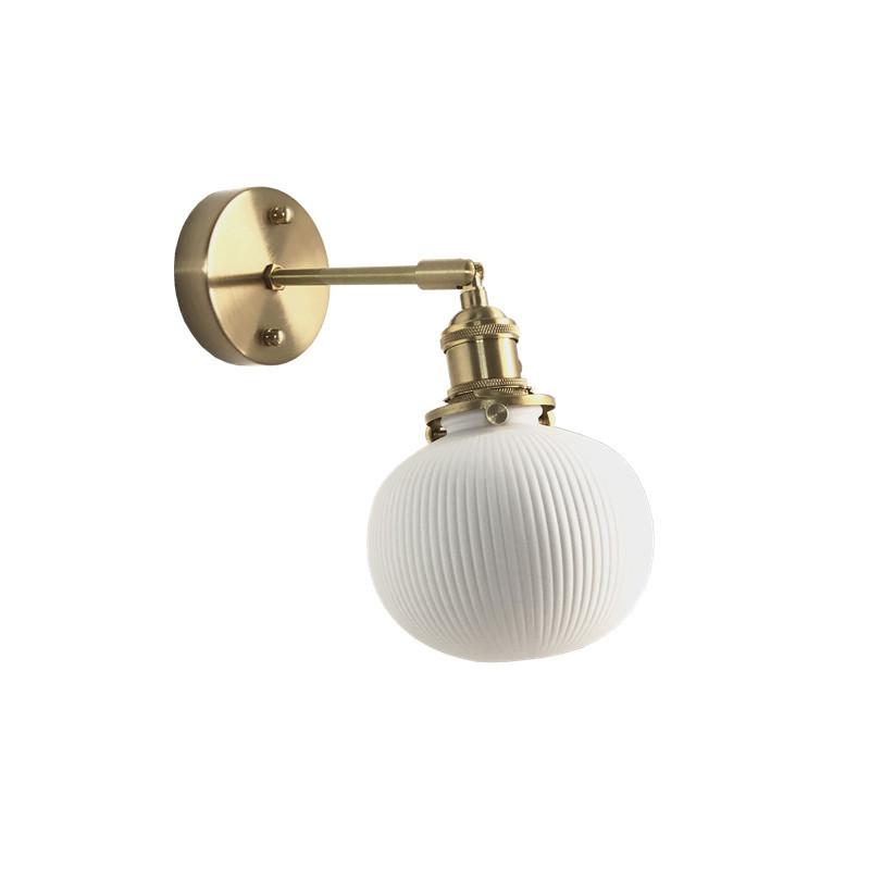  INSHINE White Simple Brass Wall Lamp 