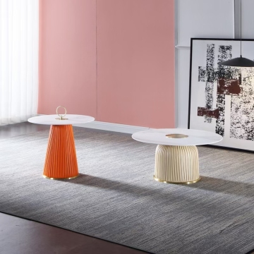 Luxus schwarzer Marmorglas Couchtisch für moderne Wohnzimmer