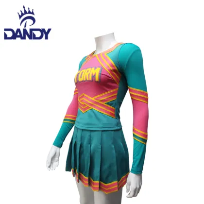 Classic Sublimated Little Girl Cheerleading Outfits