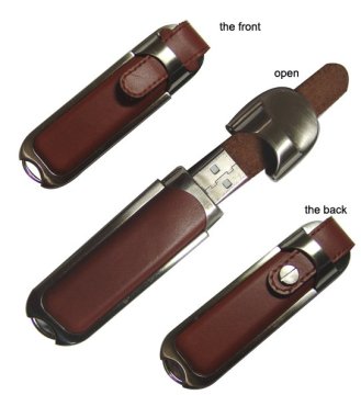 Stylish Metal And Leather Usb Stick Flash Drive For Windows 7 System Hi-speed Samsung Chip