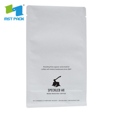 sac d&#39;emballage en plastique de café à glissière compostable avec valve