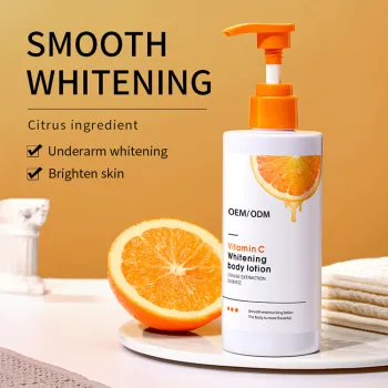 Korean Private Label OEM Cosmetics: Vitamin C Orange Peeling Lotion for Dark Knuckles Lightening and Skin Whitening