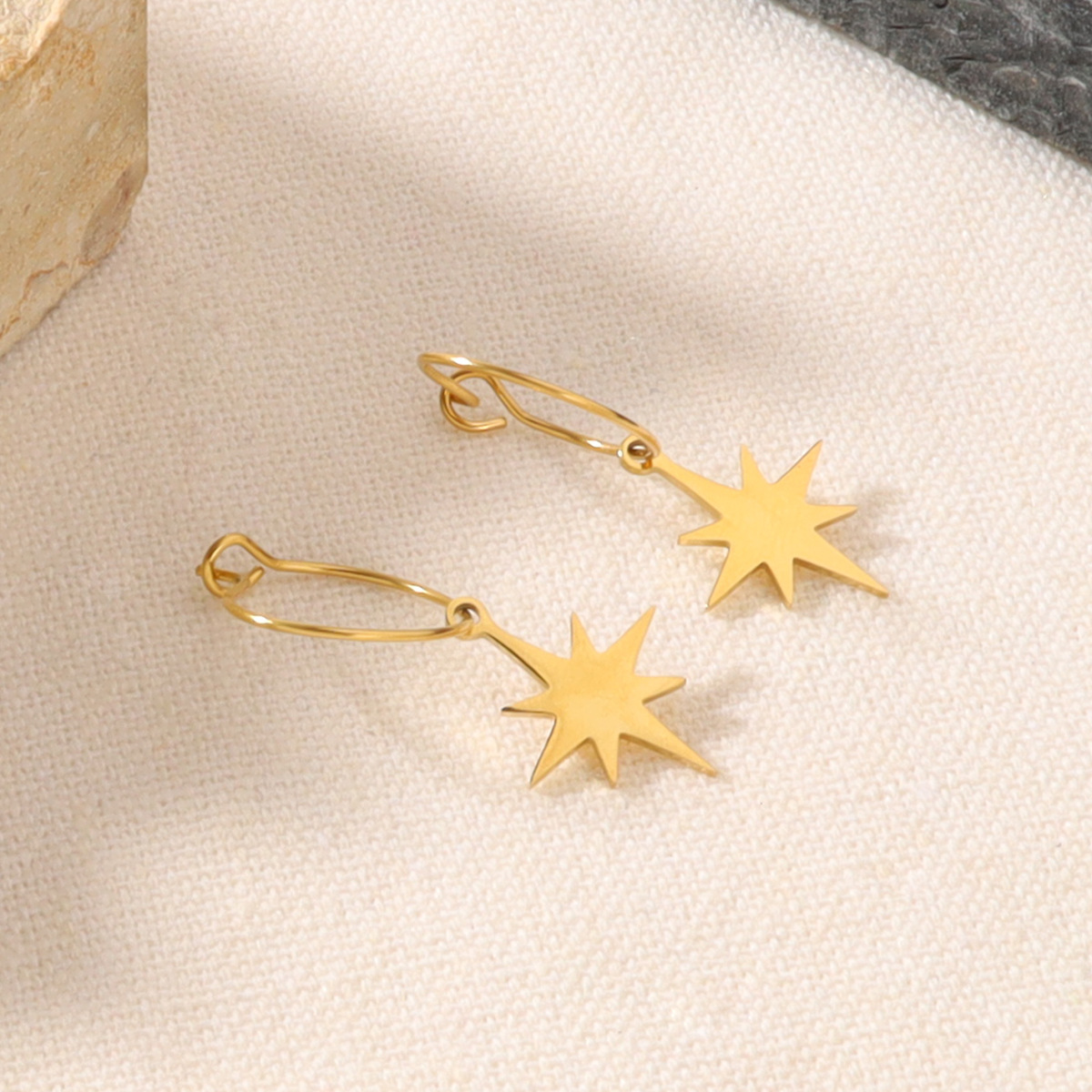 Stainless Steel Star Earrings