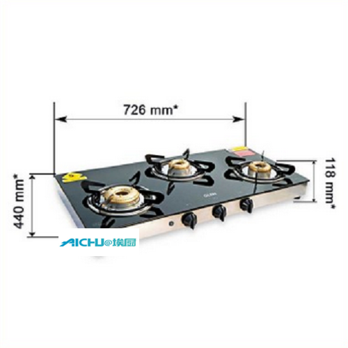 Fogão a gás de vidro de 3 queimadores Glen 3 - KitchenAppliance