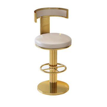 High Quality Stainless Steel Soft Leather Upholstery Barstool Chair for Counter
