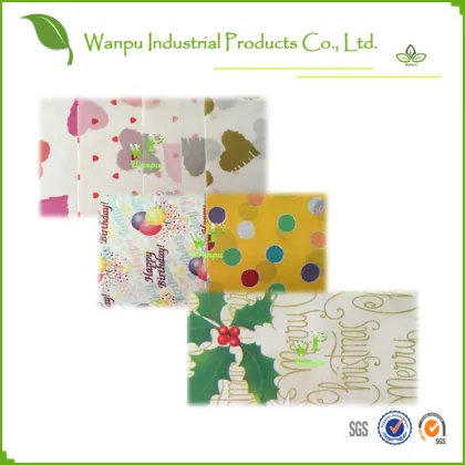 custom printed rice paper gift wrapping tissue paper